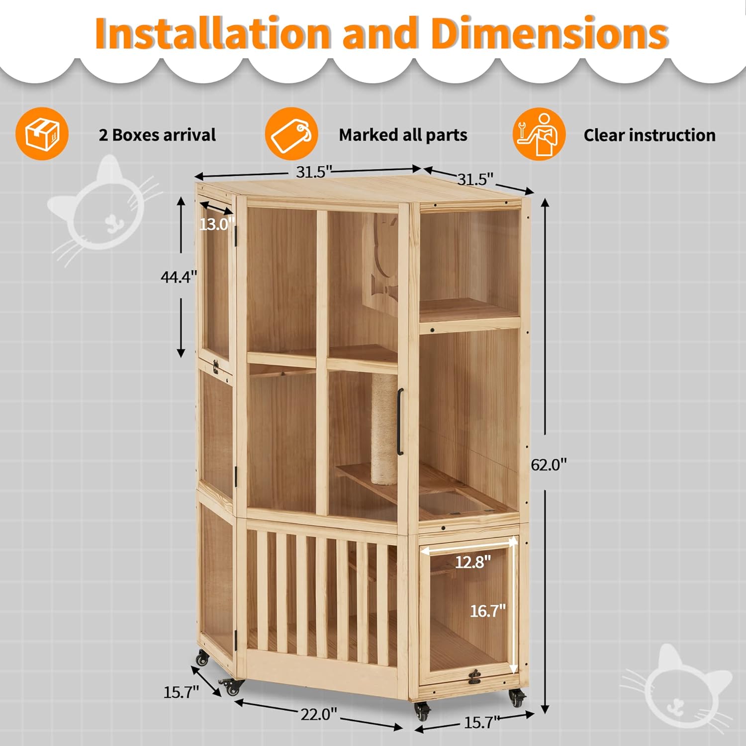 บ้านแมวแบบปิดอเนกประสงค์ขนาดให - Sustainable Living Design บทวิจารณ์และราคา